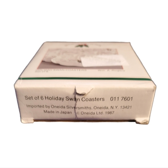 Vintage Silver-plated Holiday Swan Coasters - Picture 2 of 5